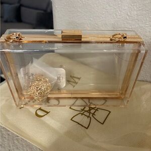 Clear clutch box purse